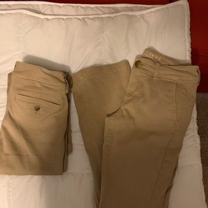 American Eagle khakis. 2 pair like new 4 short